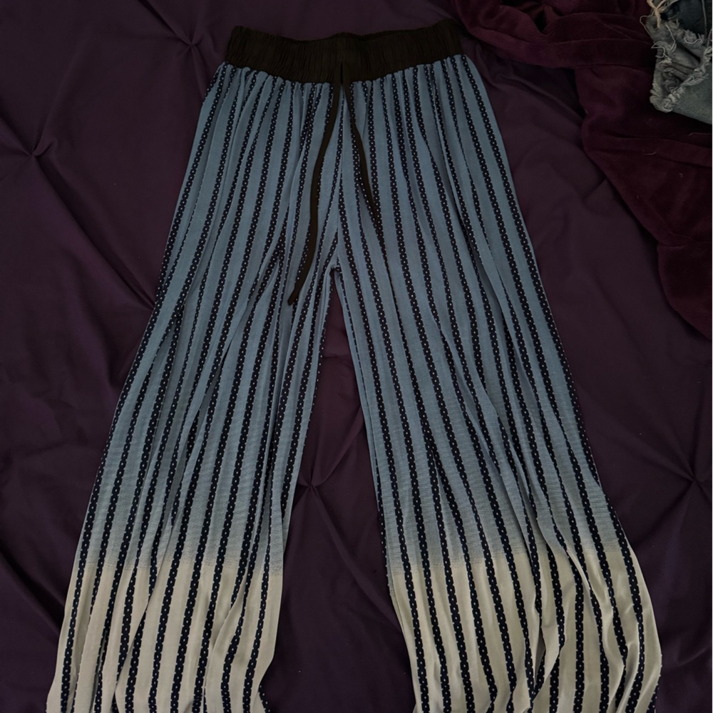Striped Blue and Black Pants